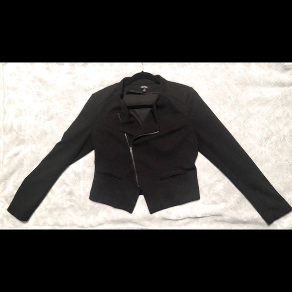 APT. 9 Asymmetrical textured Moto Jacket - Picture 2 of 2